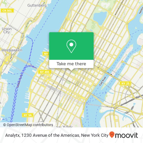 Mapa de Analytx, 1230 Avenue of the Americas