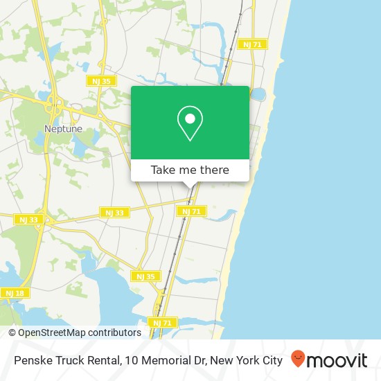 Mapa de Penske Truck Rental, 10 Memorial Dr