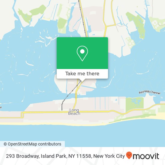 Mapa de 293 Broadway, Island Park, NY 11558