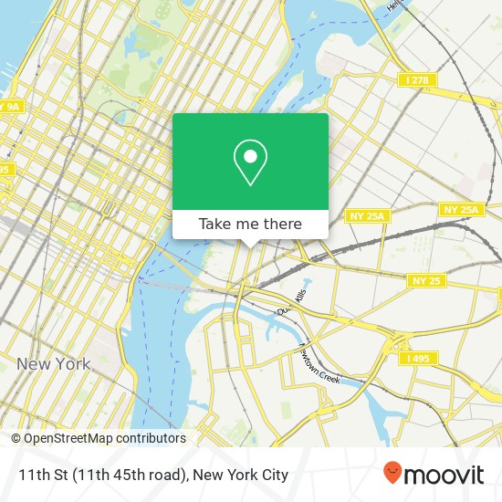 Mapa de 11th St (11th 45th road), Long Island City, NY 11101