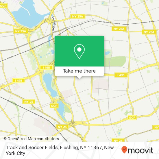 Track and Soccer Fields, Flushing, NY 11367 map