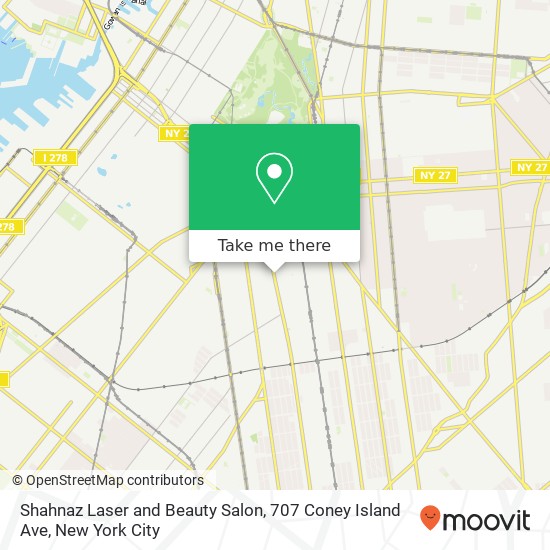 Shahnaz Laser and Beauty Salon, 707 Coney Island Ave map