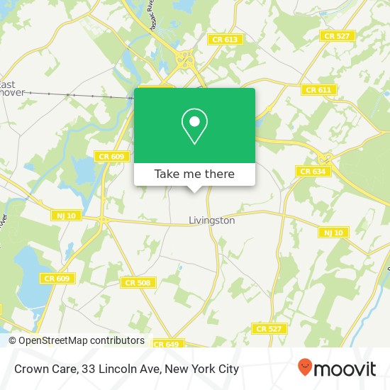 Mapa de Crown Care, 33 Lincoln Ave