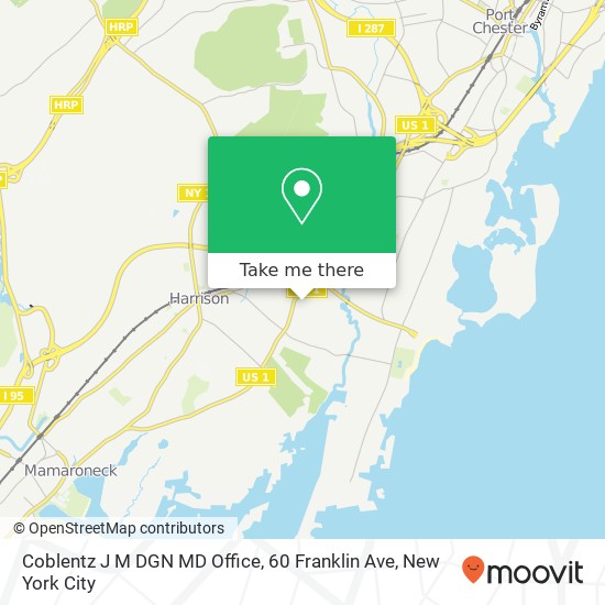 Mapa de Coblentz J M DGN MD Office, 60 Franklin Ave