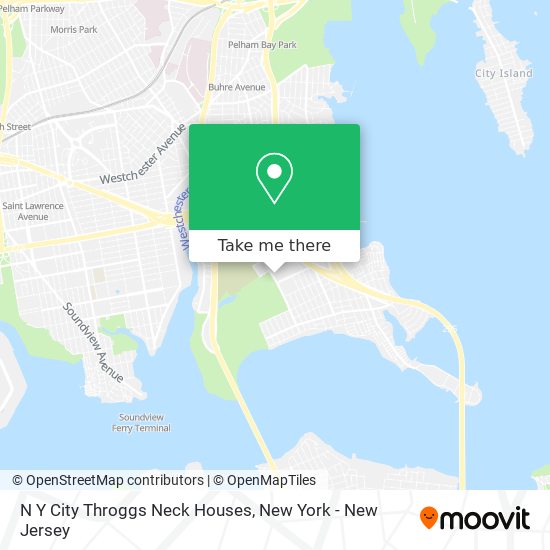Mapa de N Y City Throggs Neck Houses