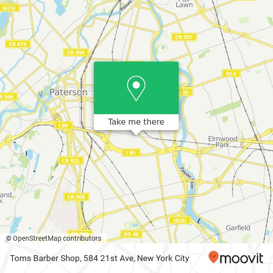 Toms Barber Shop, 584 21st Ave map