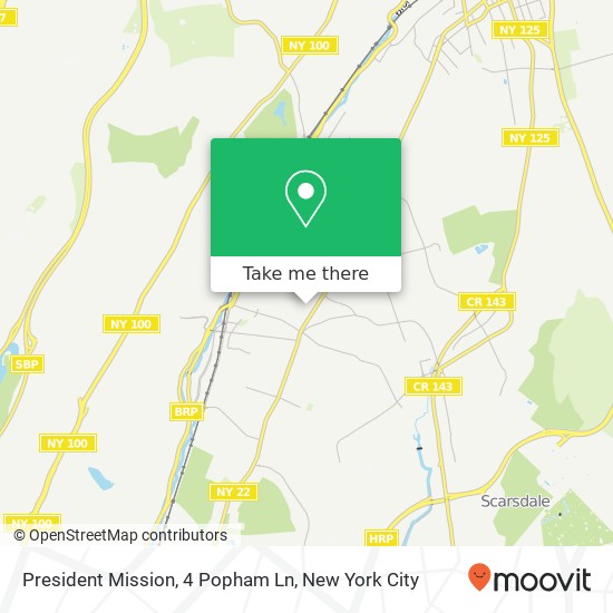Mapa de President Mission, 4 Popham Ln