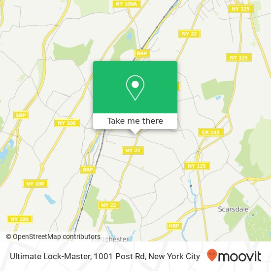 Mapa de Ultimate Lock-Master, 1001 Post Rd