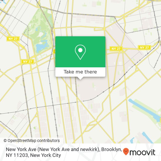 New York Ave (New York Ave and newkirk), Brooklyn, NY 11203 map