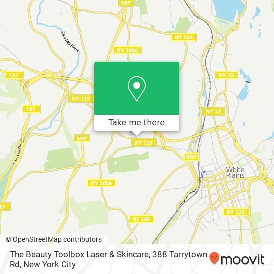 Mapa de The Beauty Toolbox Laser & Skincare, 388 Tarrytown Rd