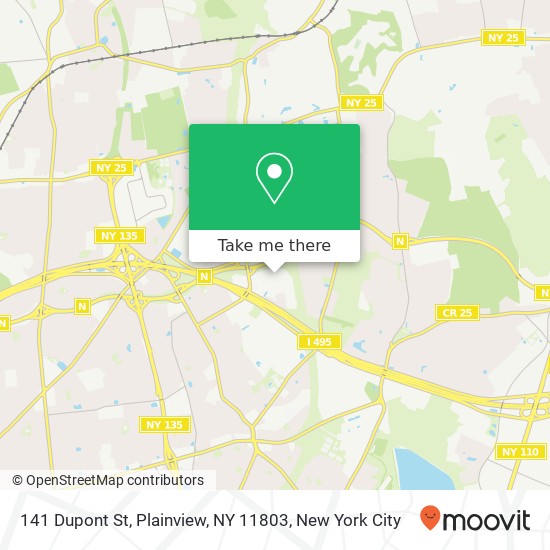 Mapa de 141 Dupont St, Plainview, NY 11803