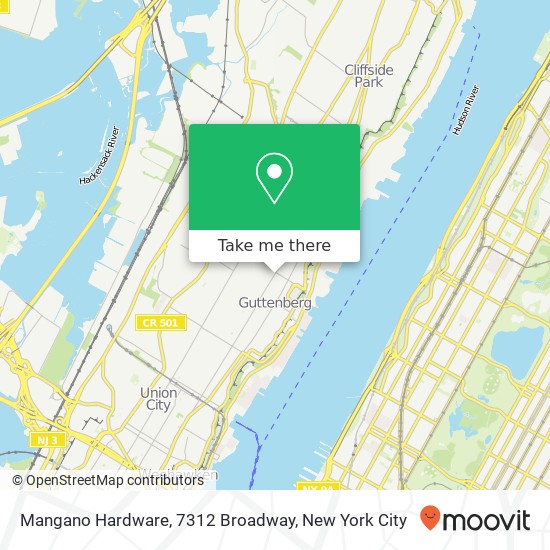 Mapa de Mangano Hardware, 7312 Broadway