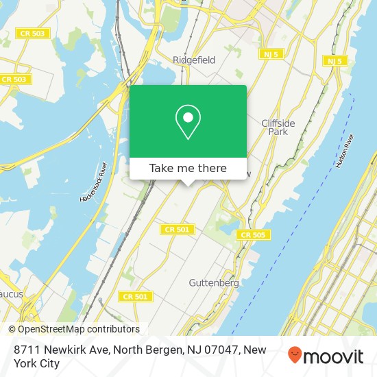 8711 Newkirk Ave, North Bergen, NJ 07047 map