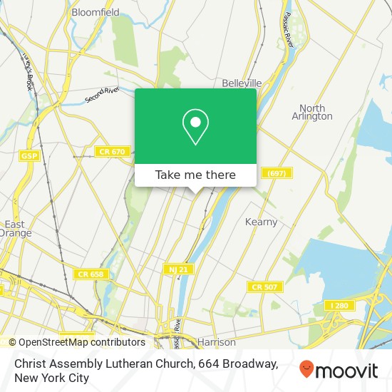 Christ Assembly Lutheran Church, 664 Broadway map