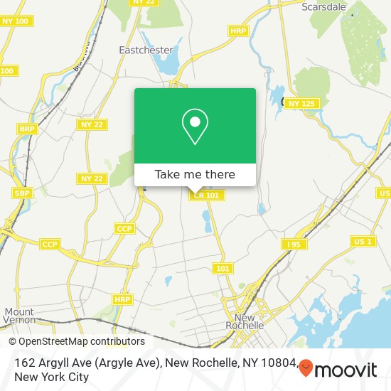 Mapa de 162 Argyll Ave (Argyle Ave), New Rochelle, NY 10804