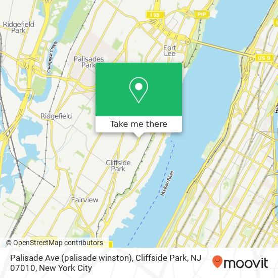 Palisade Ave (palisade winston), Cliffside Park, NJ 07010 map