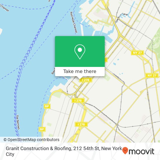 Mapa de Granit Construction & Roofing, 212 54th St