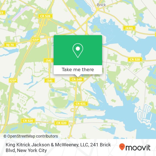 Mapa de King Kitrick Jackson & McWeeney, LLC, 241 Brick Blvd