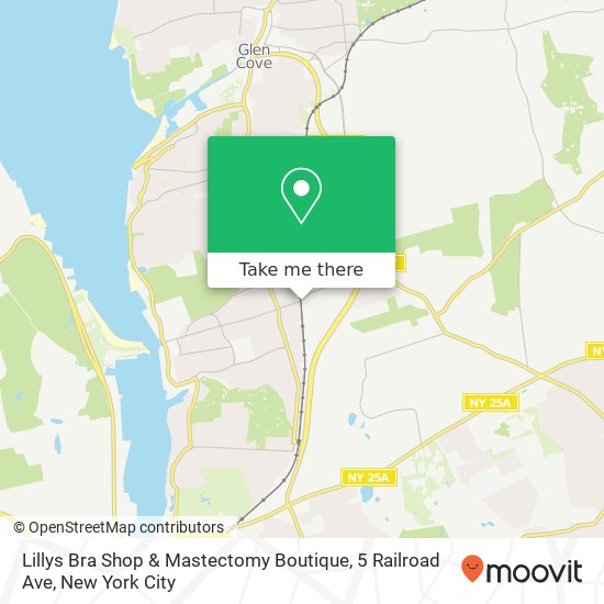 Mapa de Lillys Bra Shop & Mastectomy Boutique, 5 Railroad Ave