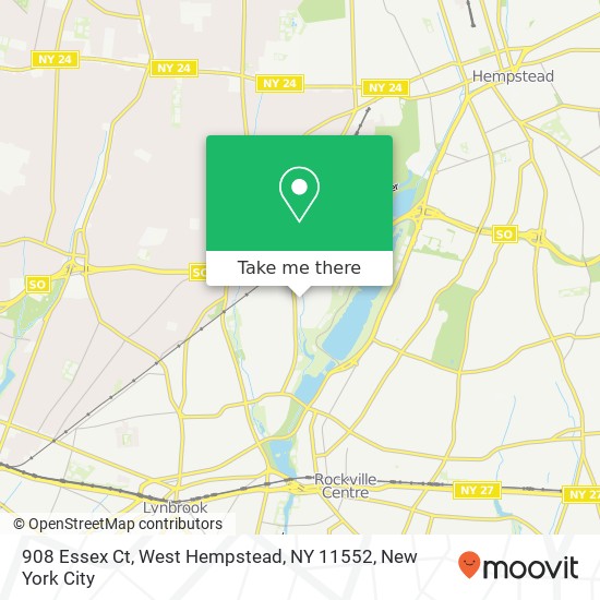 Mapa de 908 Essex Ct, West Hempstead, NY 11552