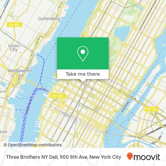 Mapa de Three Brothers NY Deli, 900 8th Ave