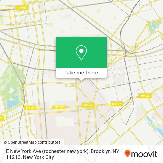 Mapa de E New York Ave (rochester new york), Brooklyn, NY 11213