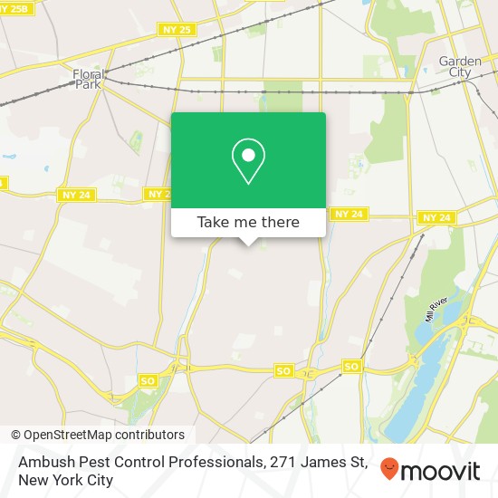 Mapa de Ambush Pest Control Professionals, 271 James St