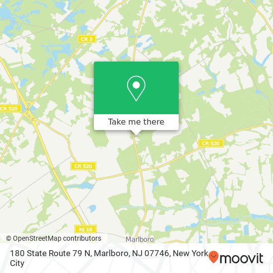 Mapa de 180 State Route 79 N, Marlboro, NJ 07746