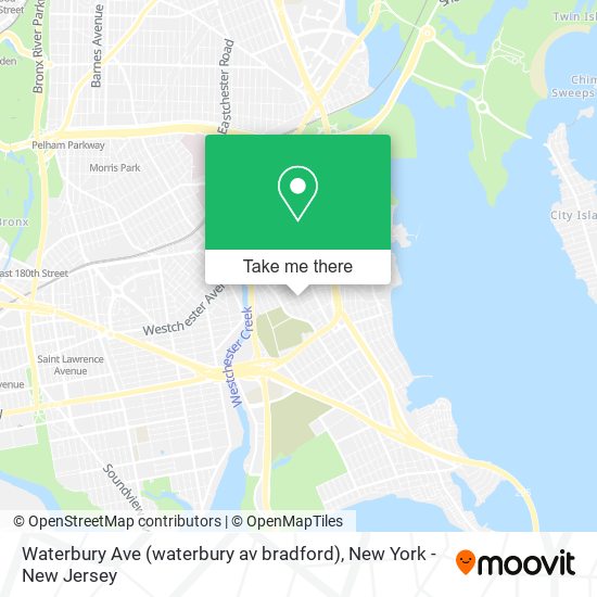 Waterbury Ave (waterbury av bradford) map