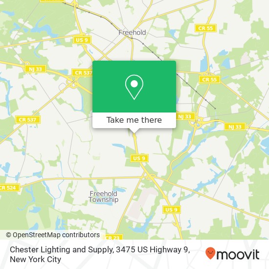 Mapa de Chester Lighting and Supply, 3475 US Highway 9