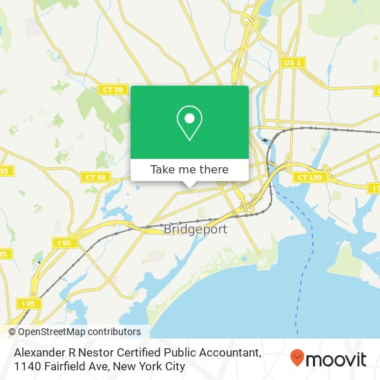 Alexander R Nestor Certified Public Accountant, 1140 Fairfield Ave map