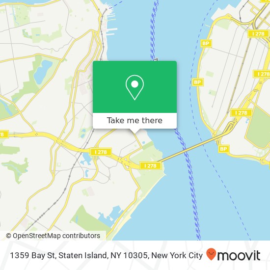 Mapa de 1359 Bay St, Staten Island, NY 10305