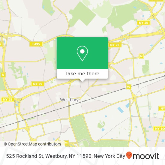 Mapa de 525 Rockland St, Westbury, NY 11590