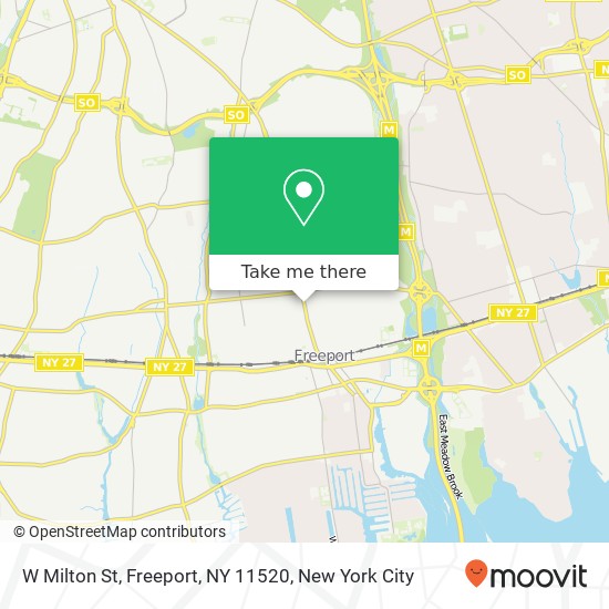 Mapa de W Milton St, Freeport, NY 11520