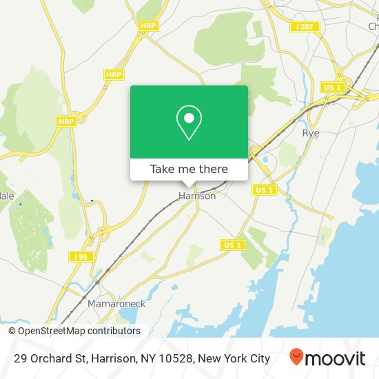 Mapa de 29 Orchard St, Harrison, NY 10528