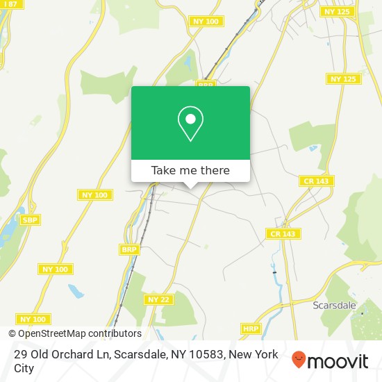 Mapa de 29 Old Orchard Ln, Scarsdale, NY 10583