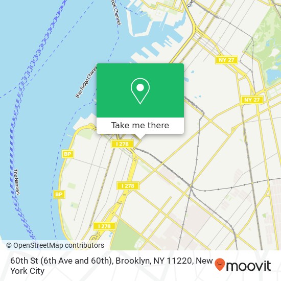 Mapa de 60th St (6th Ave and 60th), Brooklyn, NY 11220