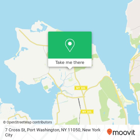 Mapa de 7 Cross St, Port Washington, NY 11050