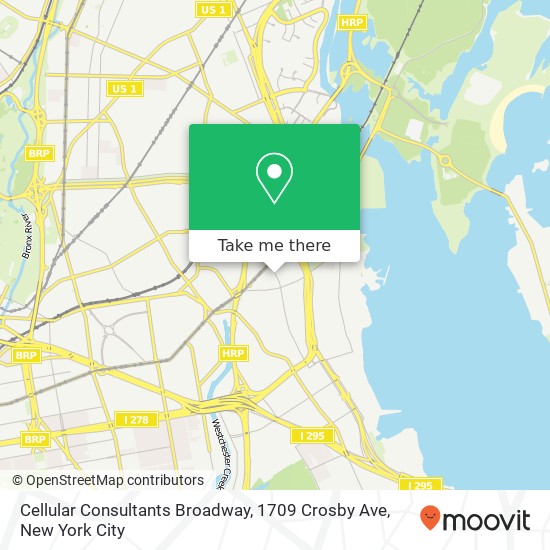 Mapa de Cellular Consultants Broadway, 1709 Crosby Ave