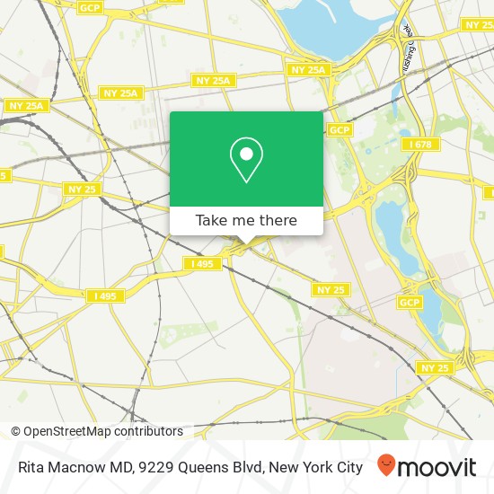 Mapa de Rita Macnow MD, 9229 Queens Blvd