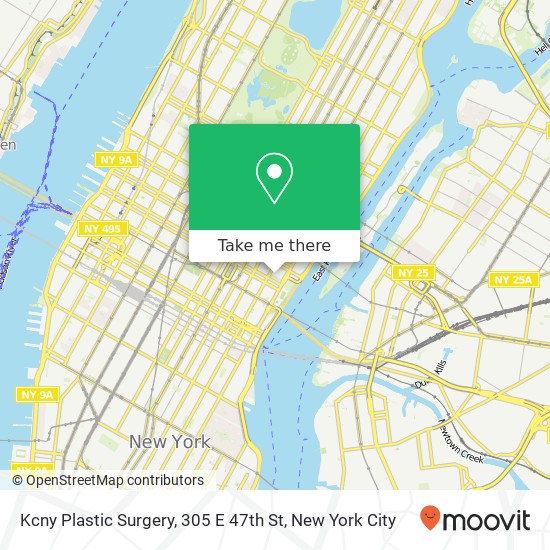 Kcny Plastic Surgery, 305 E 47th St map