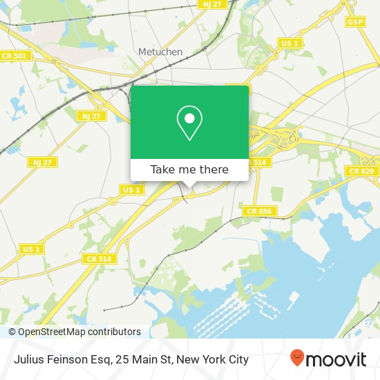 Mapa de Julius Feinson Esq, 25 Main St