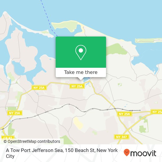 Mapa de A Tow Port Jefferson Sea, 150 Beach St