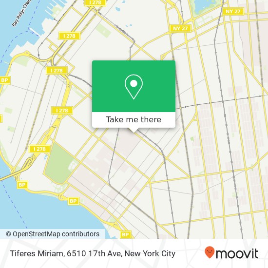 Mapa de Tiferes Miriam, 6510 17th Ave