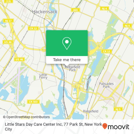 Mapa de Little Stars Day Care Center Inc, 77 Park St