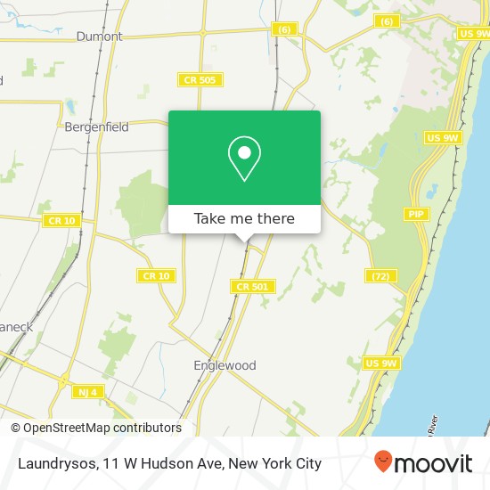 Mapa de Laundrysos, 11 W Hudson Ave