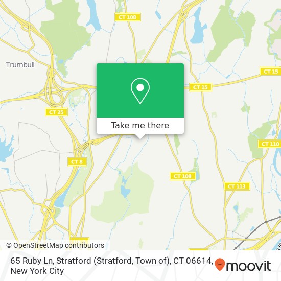 65 Ruby Ln, Stratford (Stratford, Town of), CT 06614 map