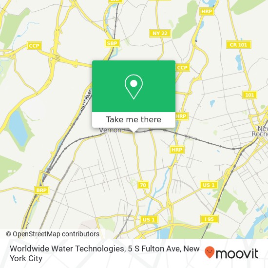 Mapa de Worldwide Water Technologies, 5 S Fulton Ave