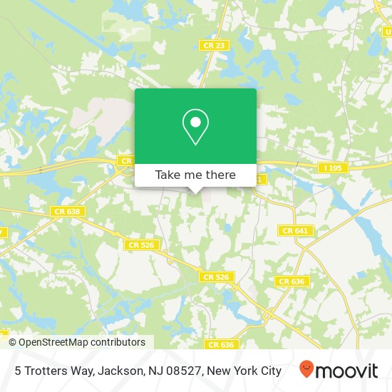 Mapa de 5 Trotters Way, Jackson, NJ 08527
