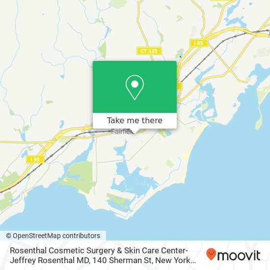Mapa de Rosenthal Cosmetic Surgery & Skin Care Center-Jeffrey Rosenthal MD, 140 Sherman St
